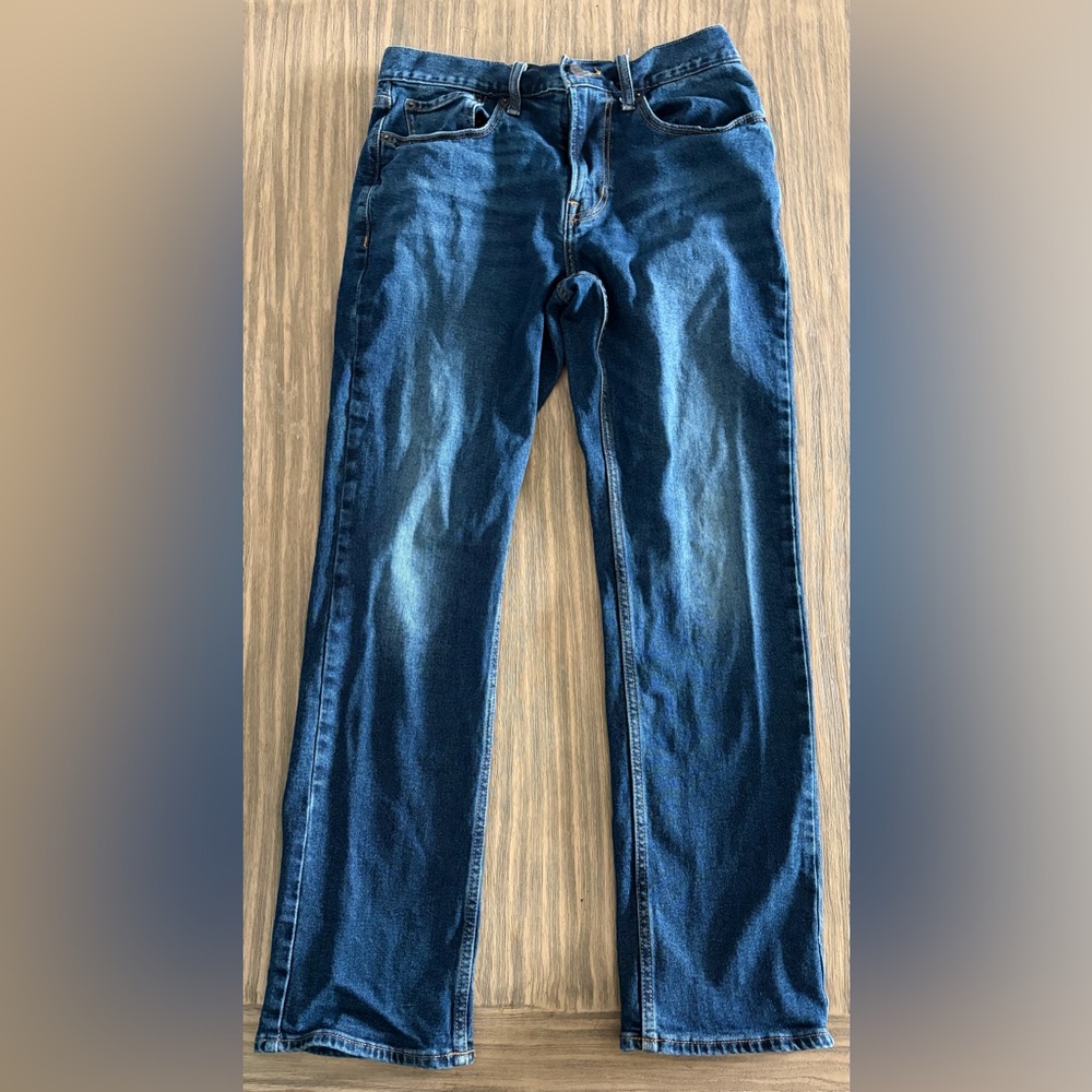 Old Navy Men's Dark Blue Straight Jeans